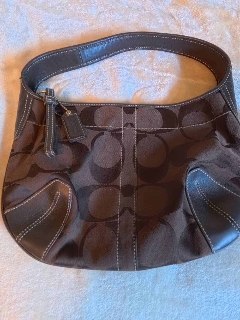 Coach 11289 Brown Signature Hobo Bag